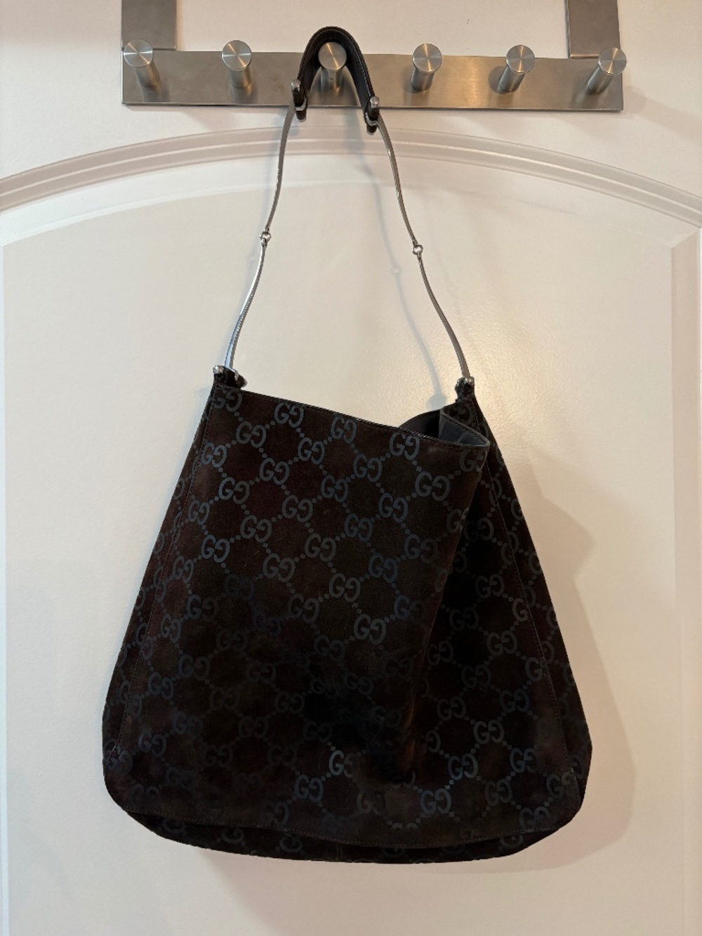 Tom Ford Era Gucci Suede Brown Horsebit Bag